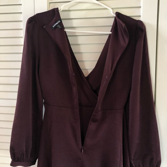 NEW Express wrap dress XXS Petite silky holiday - Picture 5 of 7